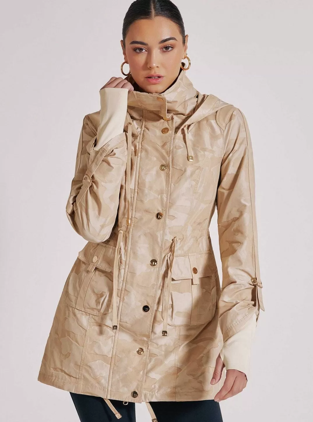 Blanc Noir Camo Anorak Gold - Creme Irlandaise^Femmes Vestes Et Anoraks