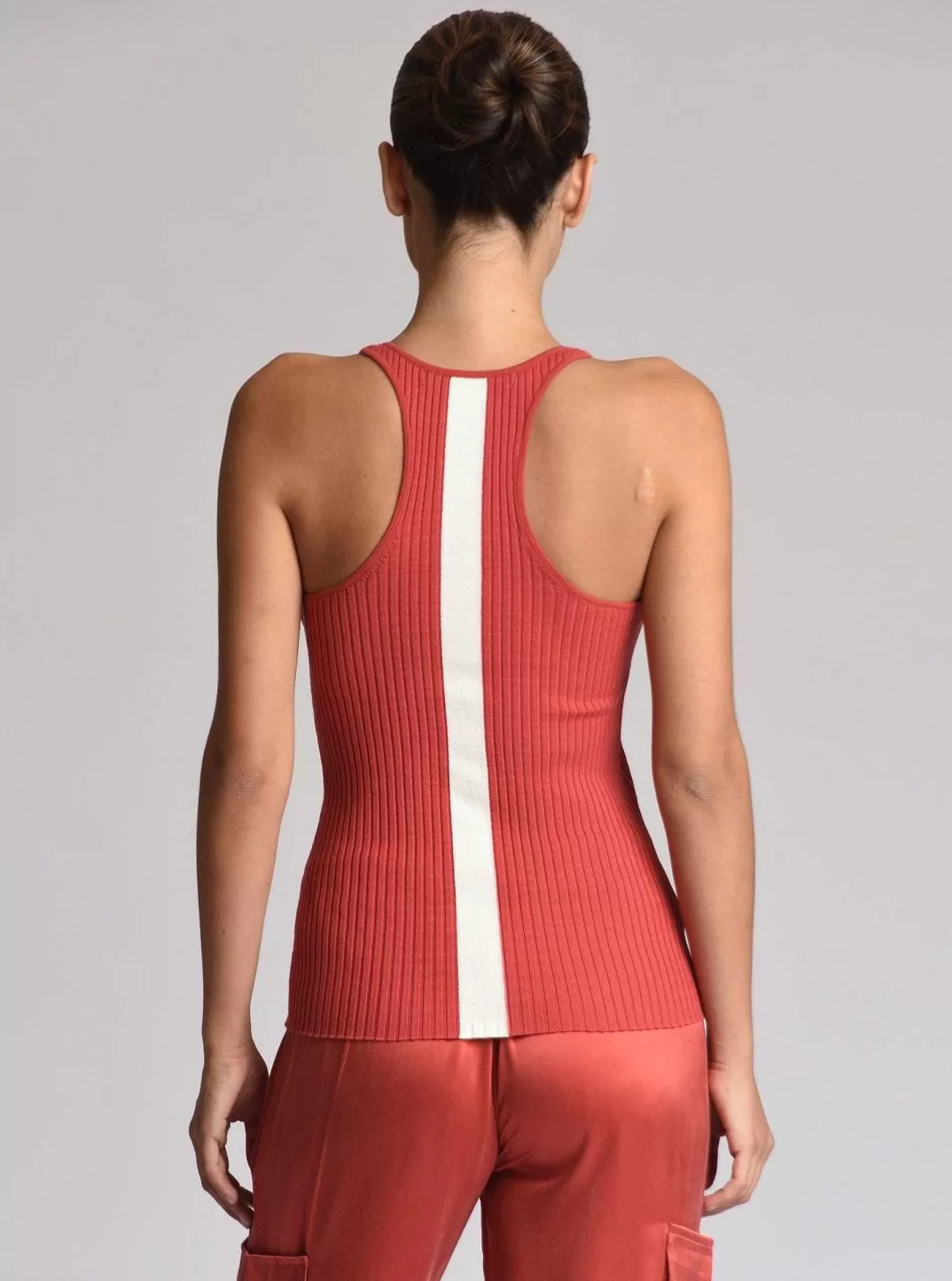 Blanc Noir Debardeur A Blocs De Couleurs^Femmes Hauts