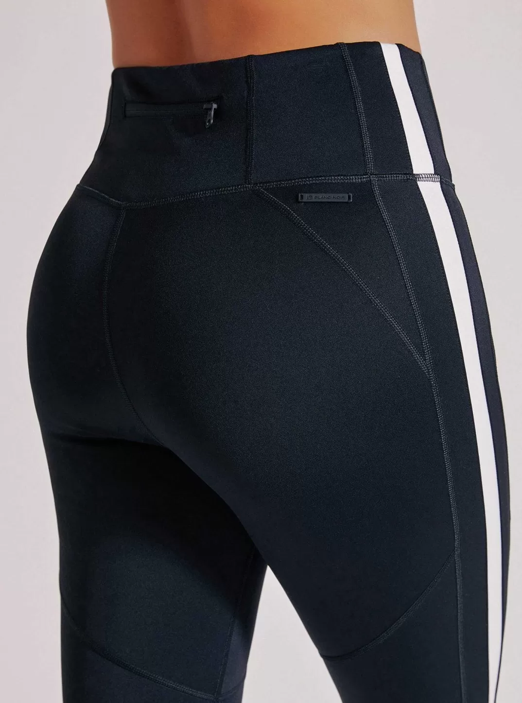Blanc Noir Legging Bootcut A Rayures De Course^Femmes Bas