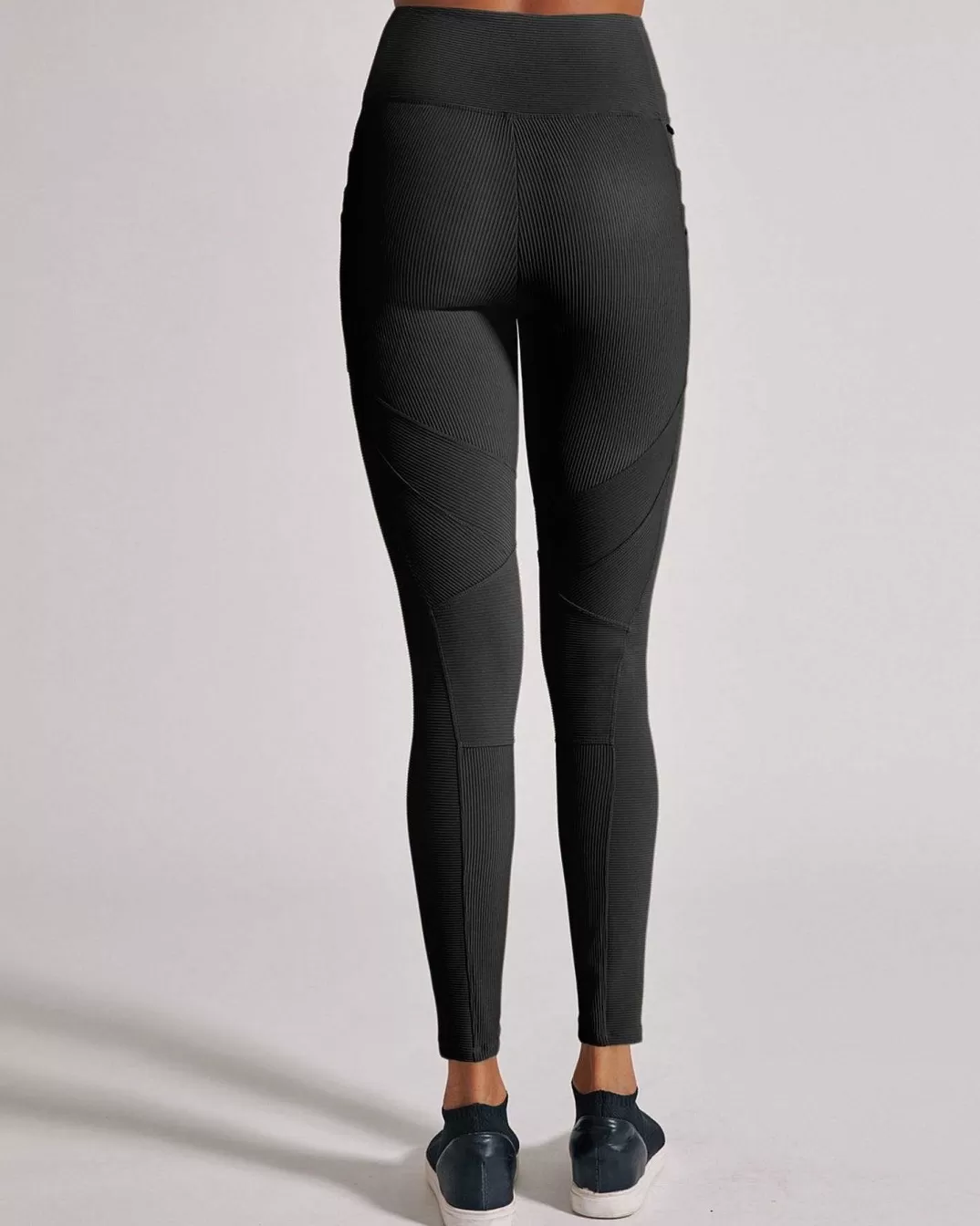 Blanc Noir Legging Cotele Directionnel^Femmes Bas