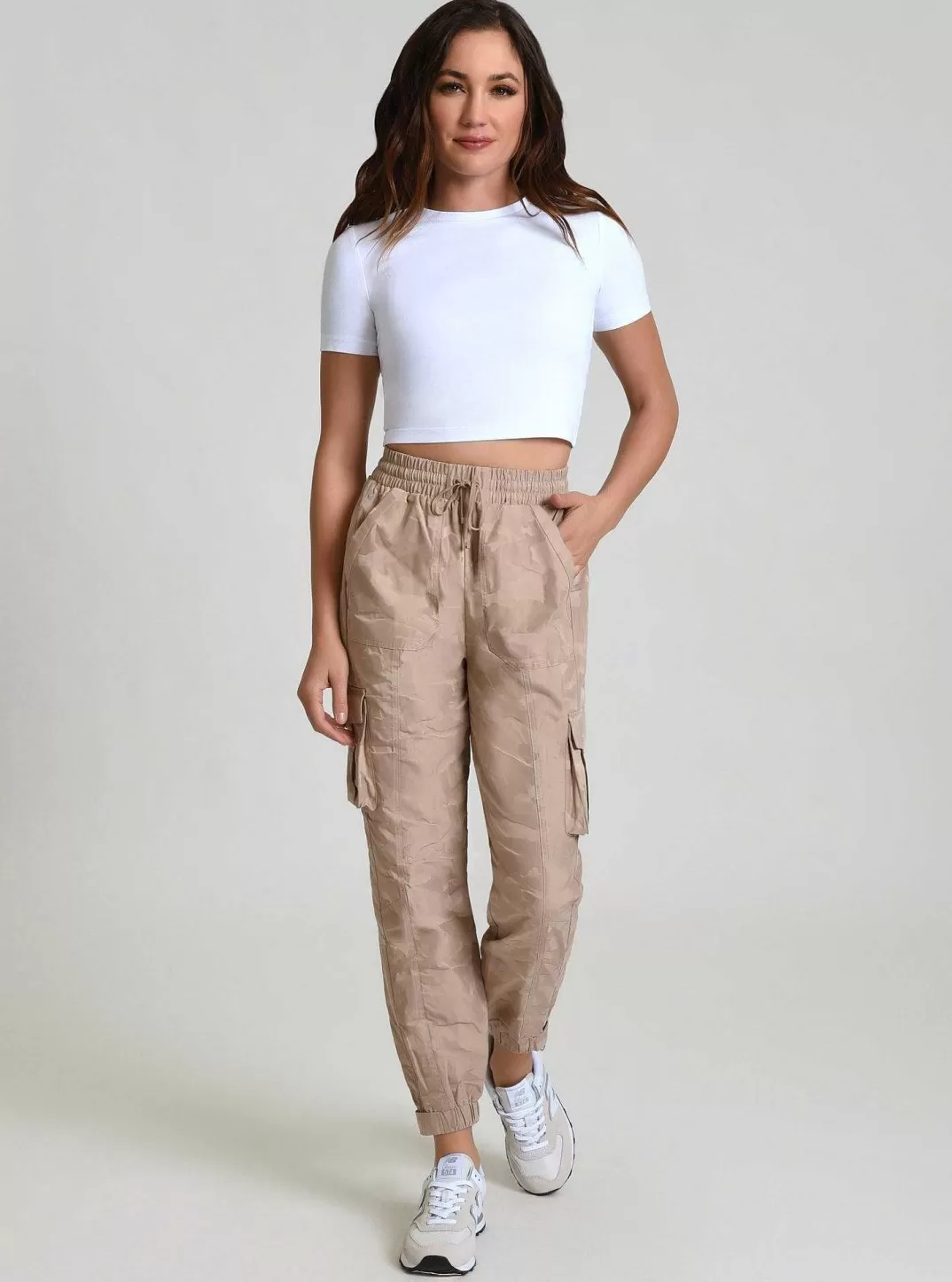 Blanc Noir Nouveau Pantalon Camouflage^Femmes Bas