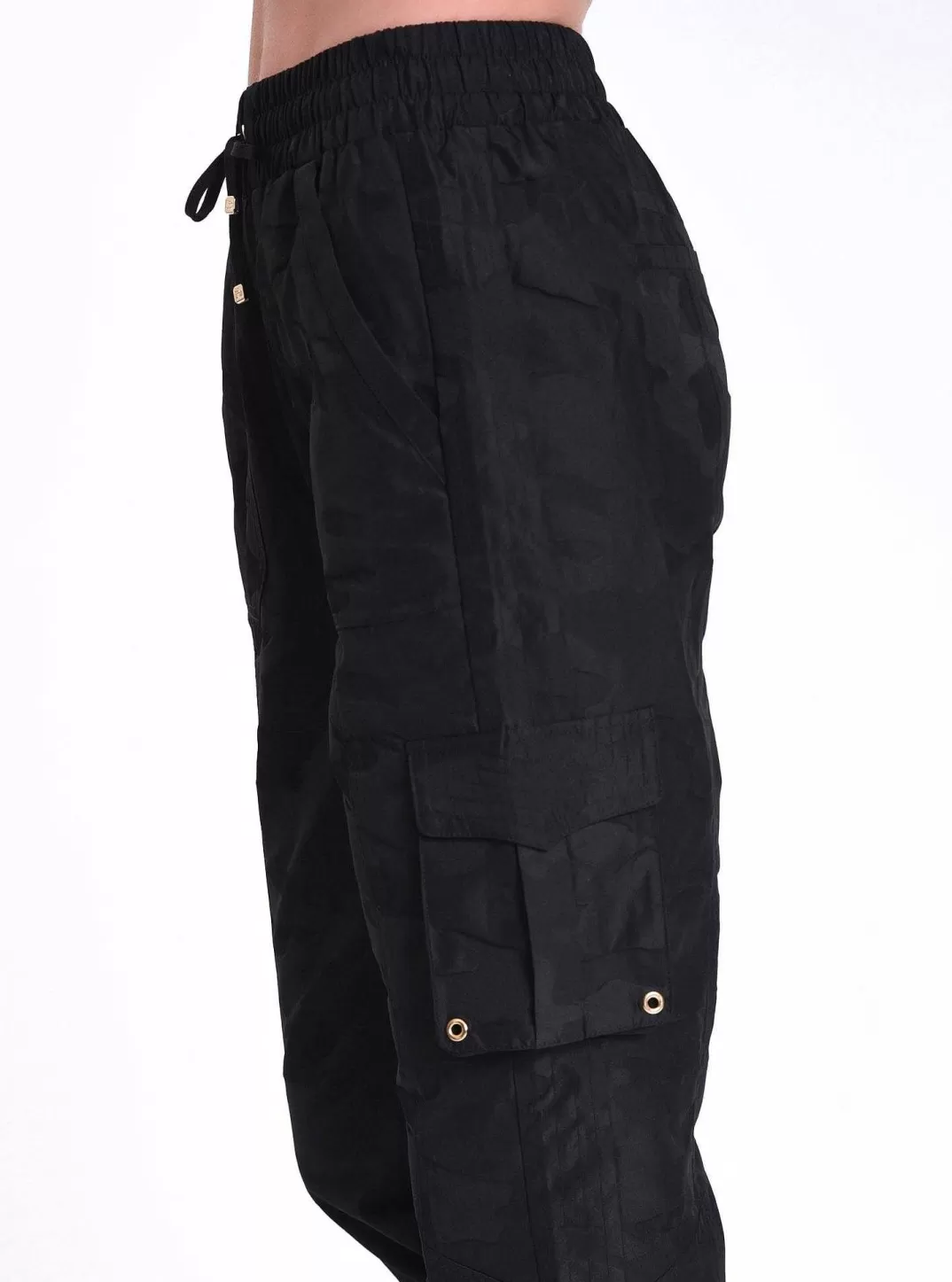Blanc Noir Nouveau Pantalon Camouflage Avec Bordures Dorees^Femmes Bas