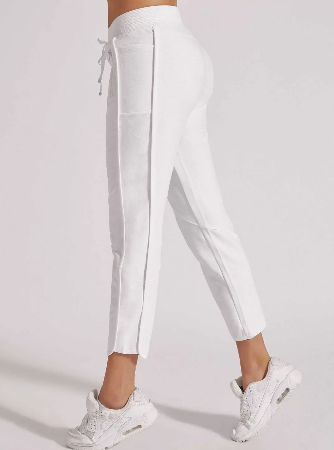 Blanc Noir Pantalon Court Tempete^Femmes Bas