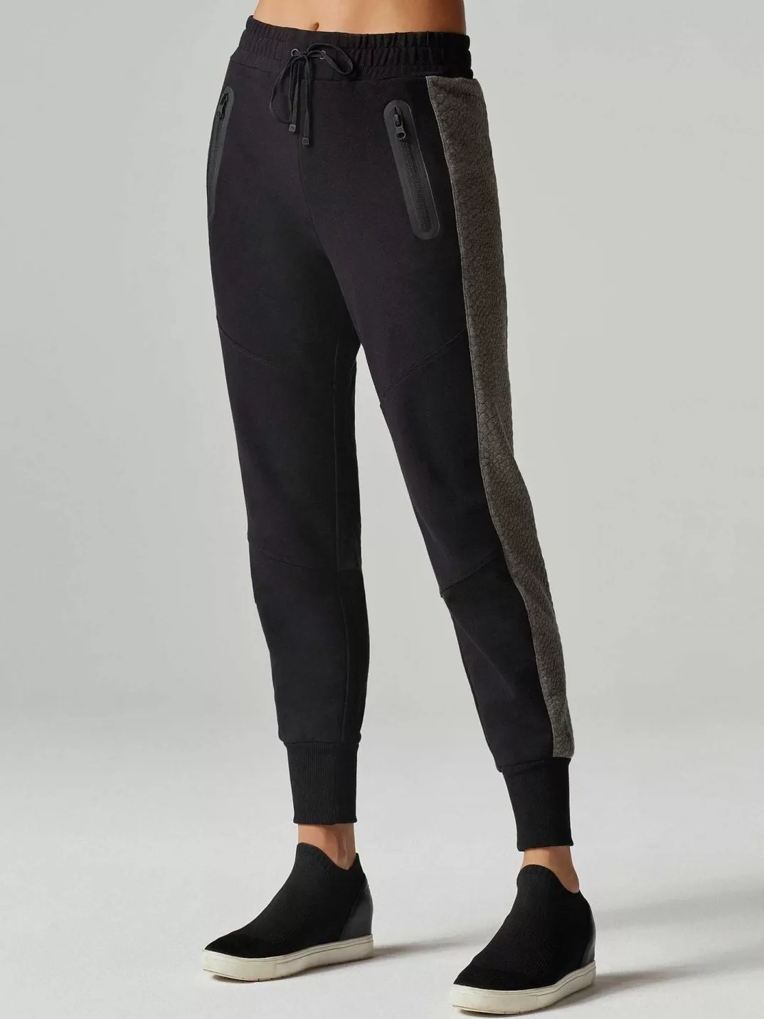 Blanc Noir Pantalon De Jogging En Jacquard Serpent^Femmes Bas