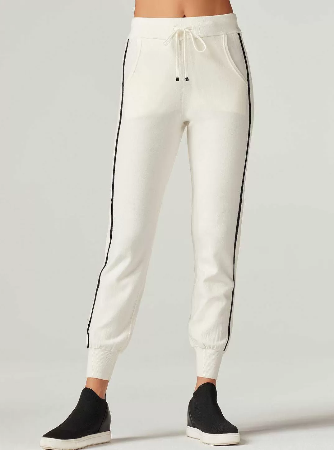 Blanc Noir Pantalon De Jogging Portola^Femmes Bas