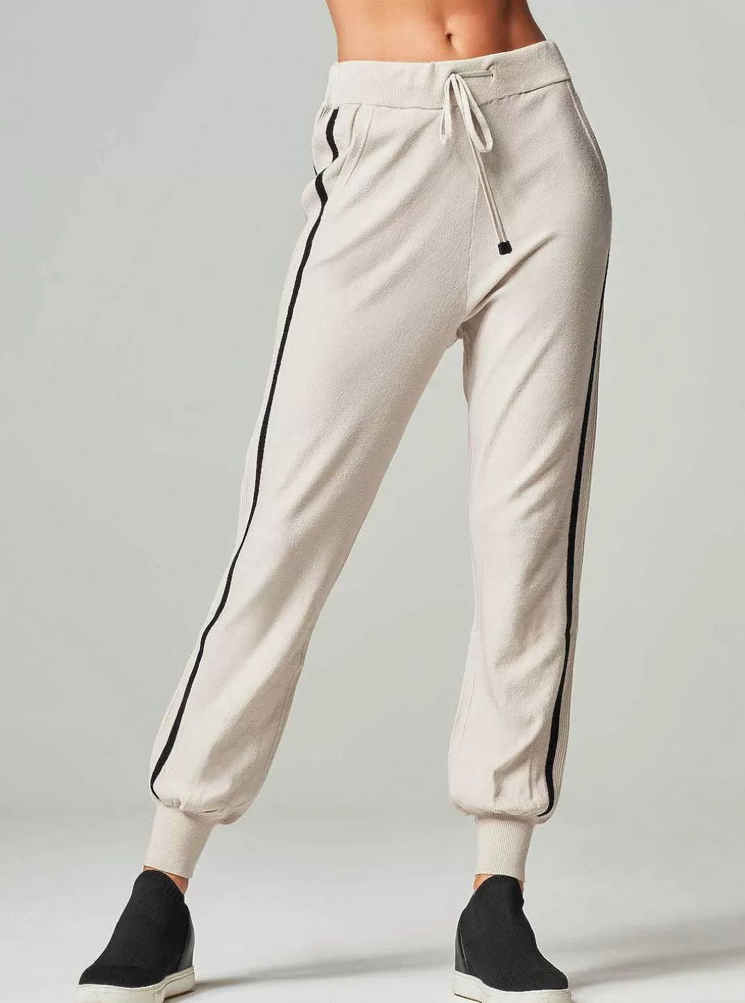 Blanc Noir Pantalon De Jogging Portola^Femmes Bas