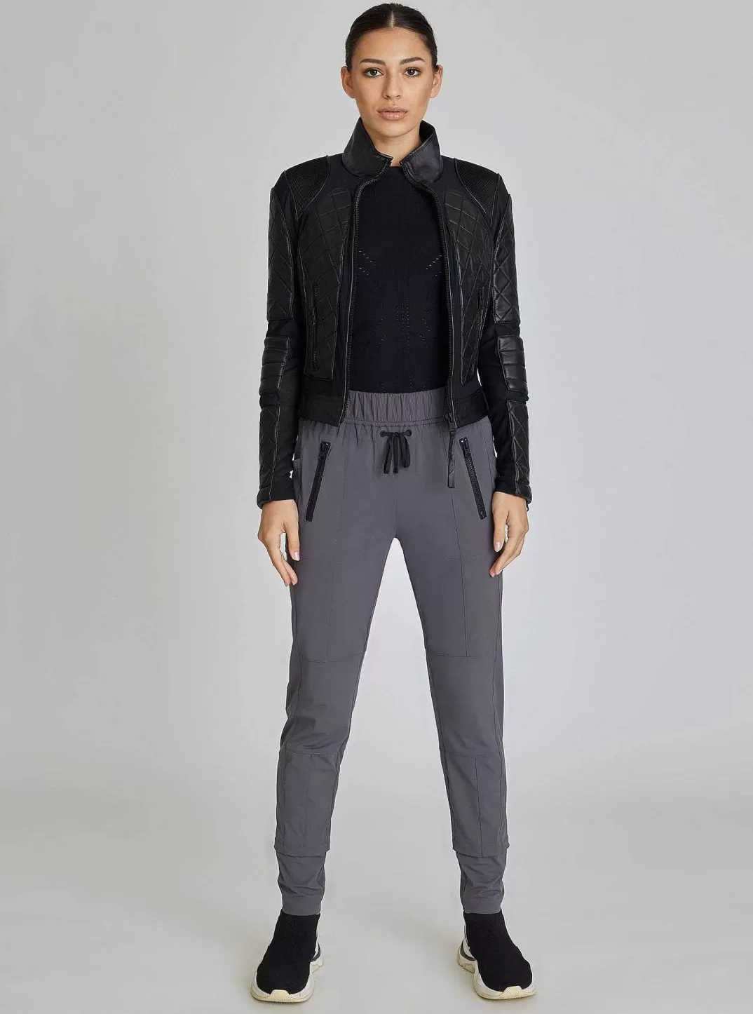 Blanc Noir Pantalon De Moto Mastermind^Femmes Bas