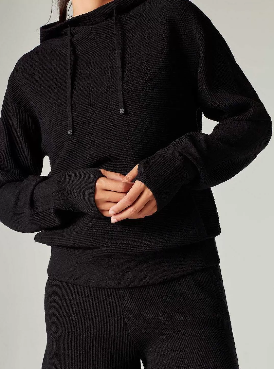 Blanc Noir Portola Sweat A Capuche Epais^Femmes Chandails