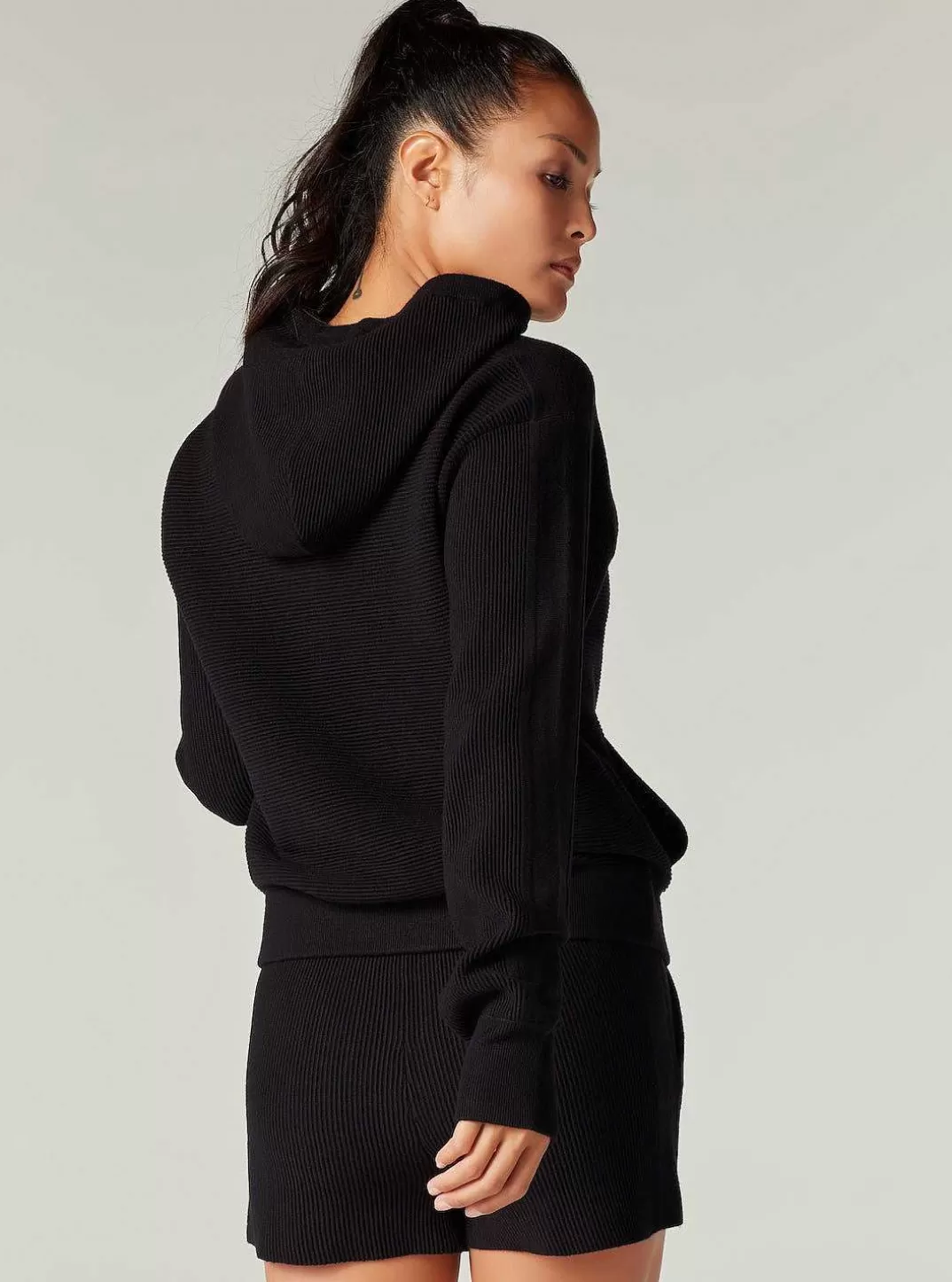Blanc Noir Portola Sweat A Capuche Epais^Femmes Chandails