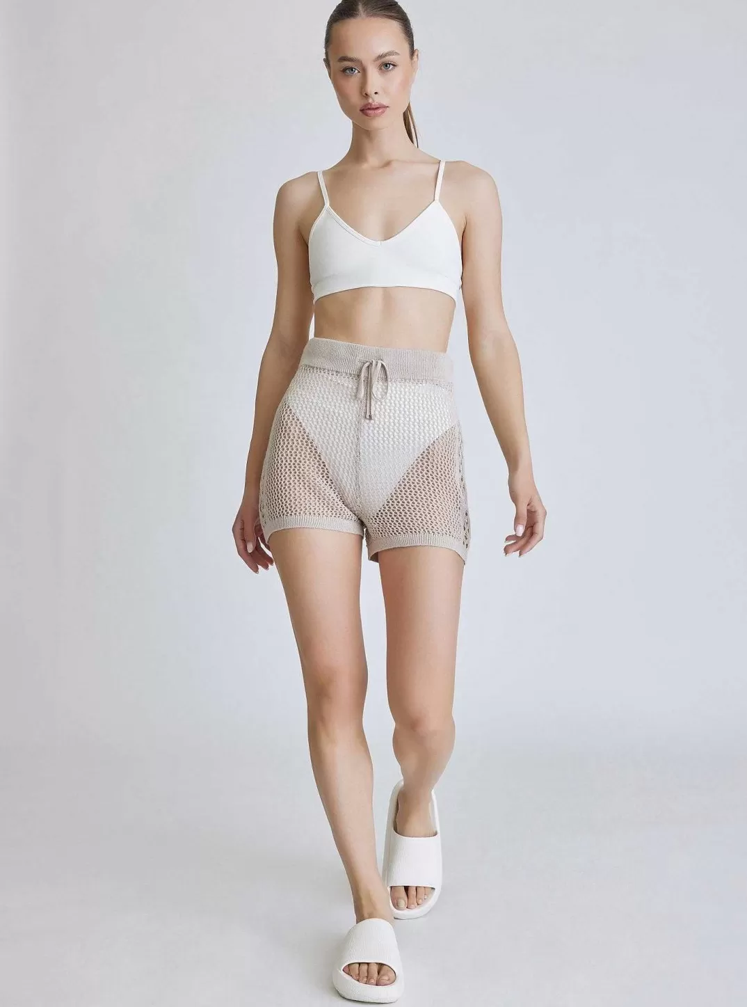 Blanc Noir Short En Crochet Margot^Femmes Bas