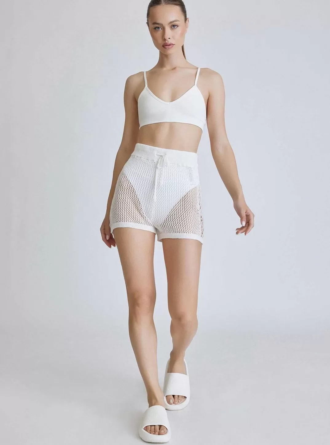 Blanc Noir Short En Crochet Margot -^Femmes Bas