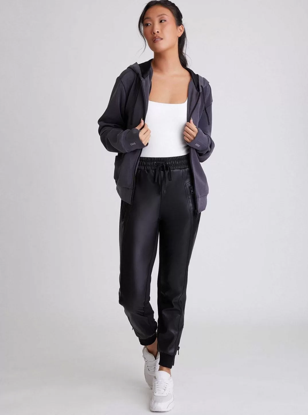 Blanc Noir Travel Twin : Sweat A Capuche Reflechissant Brooke^Femmes Vêtements De Sport