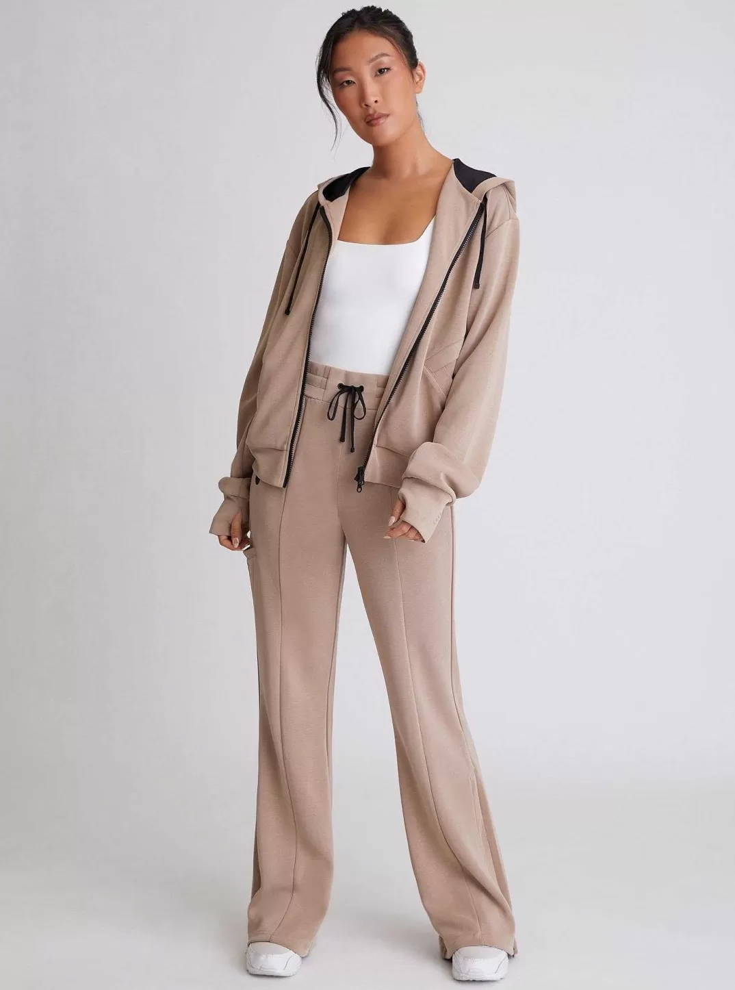 Blanc Noir Travel Twin : Sweat A Capuche Reflechissant Brooke^Femmes Vêtements De Sport