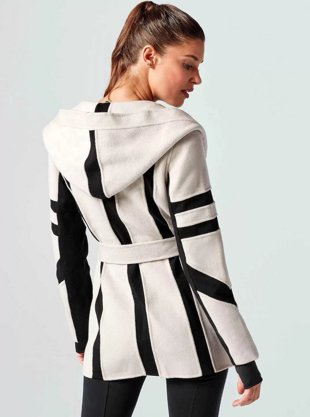 Blanc Noir Veste De Voyage En Laine Faite A La Main^Femmes Voyage