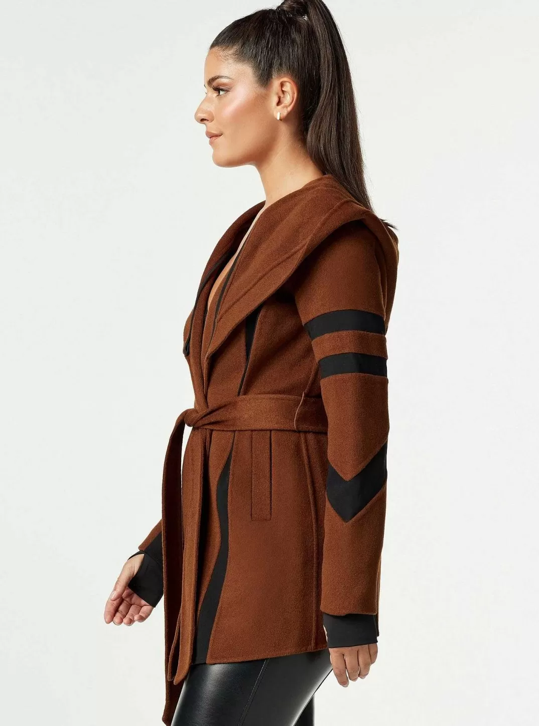 Blanc Noir Veste De Voyage En Laine Faite A La Main^Femmes Voyage